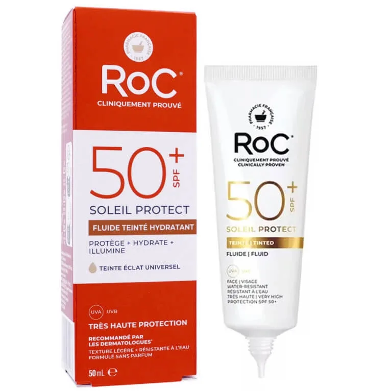 ROC SOLEIL PROTECT FLUID HIDRATANT SPF50 NUANȚĂ UNIVERSALĂ 50 ML — preț și oferte