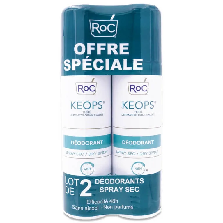 ROC KEOPS DUO Deodorant spray uscat, pachet de 2 x 150 ml — preț și oferte
