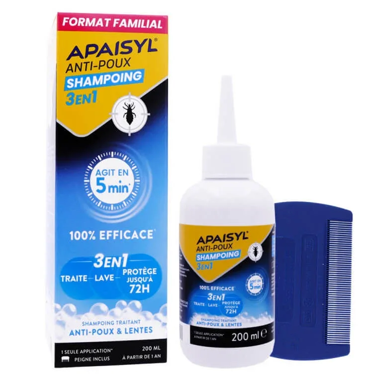 APAISYL ȘAMPON ANTIPĂDUCHI 3 ÎN 1 + PIAMĂ, FORMAT FAMILIAL — preț și oferte