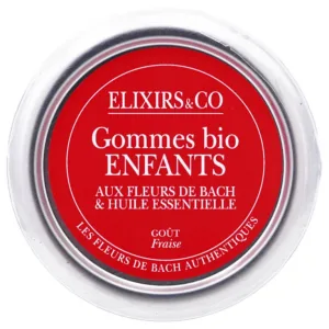 ELIXIRS & CO GUME DE MASTICAT BIO PENTRU COPII, CU AROMĂ DE CĂPȘUNI, 45 G