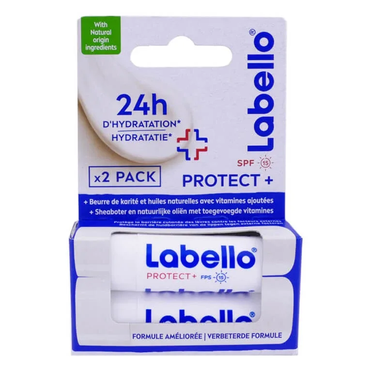 LABELLO PROTECT+ SPF15 STICKS PENTRU BUZE 2 X 4,8 g — preț și oferte