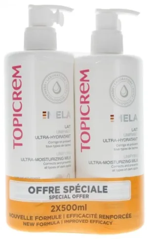 TOPICREM MELA LOIUNE UNIFICATOARE ULTRA-HIDRATANTĂ 2X500ML