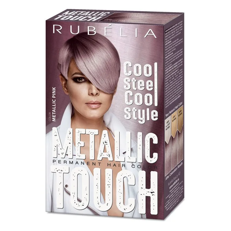Vopsea de par METALLIC TOUCH- Metallic Pink, Rubella | 115 ml RUBELLA INFINITY — preț și oferte