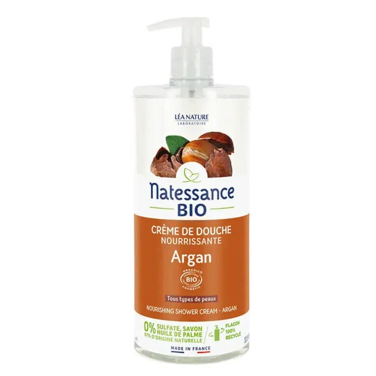 NATESSANCE BIO Cremă de duș hrănitoare cu ulei de argan organic 1 l — preț și oferte