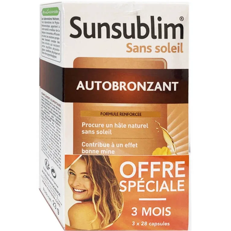 NUTREOV SUNSUBLIM AUTOBRONZANT FĂRĂ SOARE 3x28 CAPSULE — preț și oferte