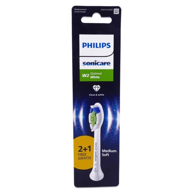 PHILIPS SONICARE W2 OPTIMAL WHITE PACHET DE 2 + 1 GRATUIT — preț și oferte
