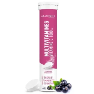 GRANIONS MULTIVITAMINE CU AROMĂ DE COACAZ NEAGRU, 17 COMPRIMATE