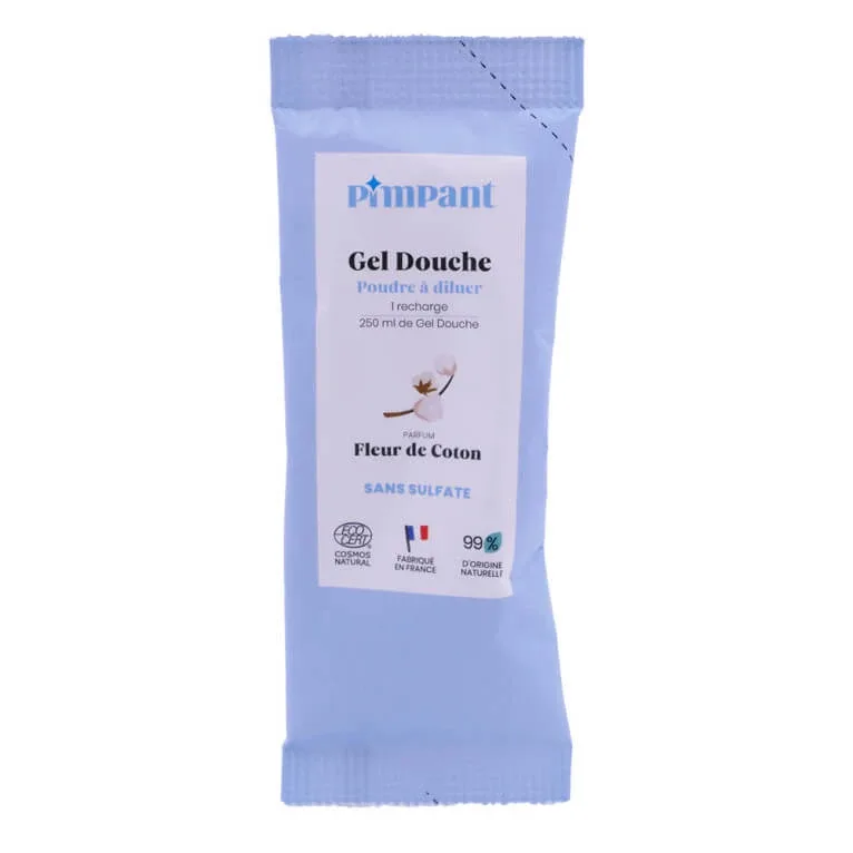 PIMPANT GEL DE DUȘ CU PARFUM DE FLOARE DE BUMBAC, PUDRĂ DE DILUAT, 25 G — preț și oferte