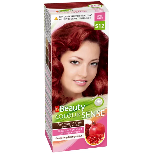 Vopsea de par S12 - Rosu Rubiniu, MM Beauty Colour Sense SOLVEX COSMETICS INFINITY — preț și oferte