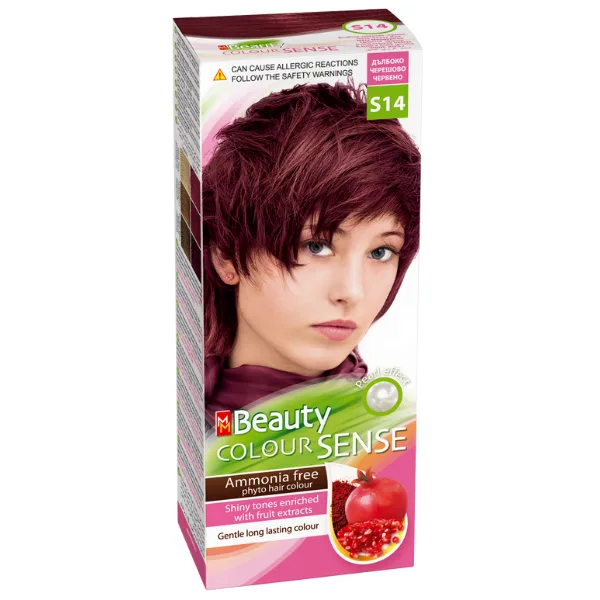 Vopsea de par S14 - Rosu Cireasa, MM Beauty Colour Sense SOLVEX COSMETICS INFINITY — preț și oferte