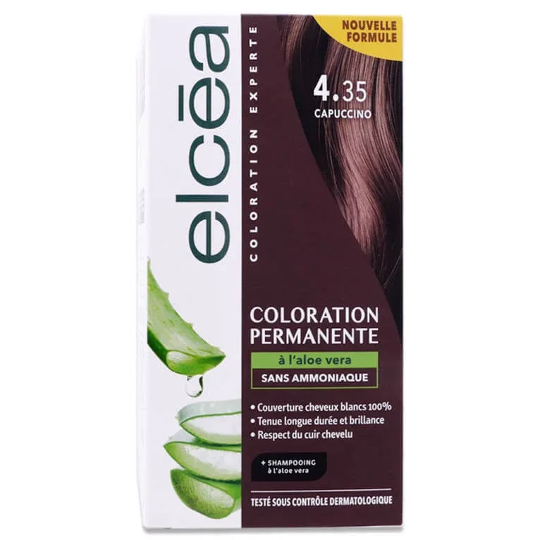 ELCEA Vopsire permanentă cu aloe vera, nuanța Cappuccino, nr. 4.35 — preț și oferte