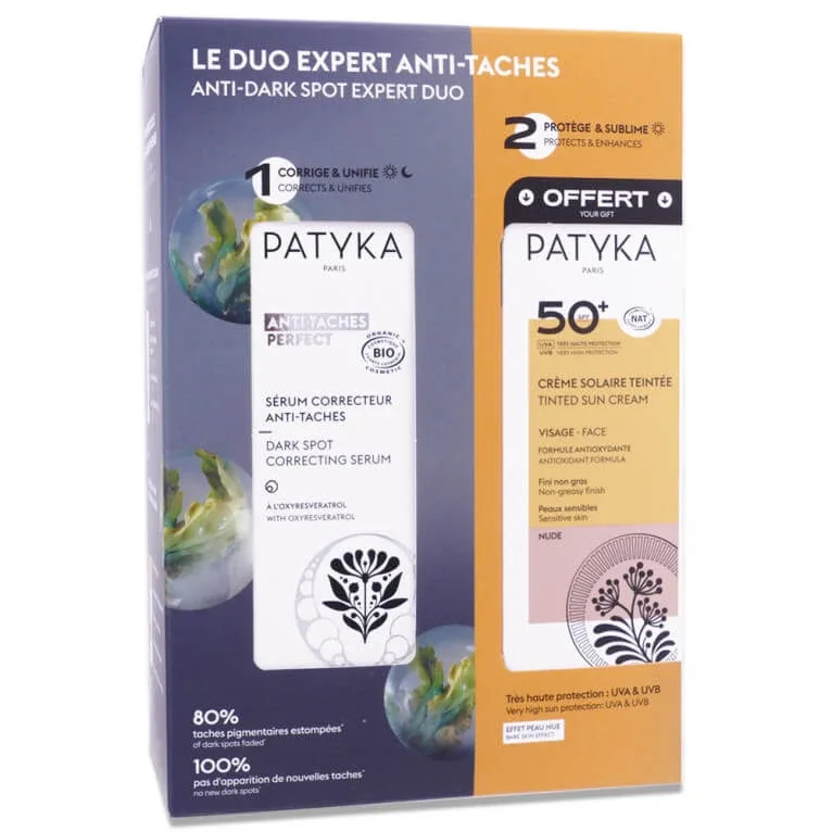 PATYKA SET DUO EXPERT ANTI-PETE: SERUM + CREMĂ DE PROTECȚIE SOLARĂ — preț și oferte