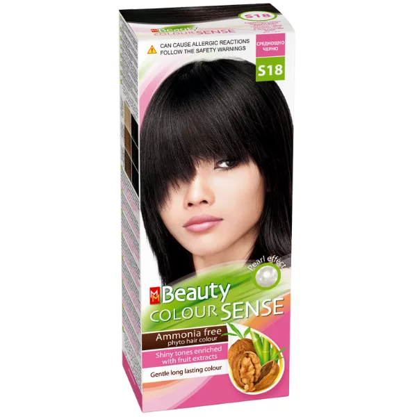 Vopsea de par S18 - Negru, MM Beauty Colour Sense SOLVEX COSMETICS INFINITY — preț și oferte