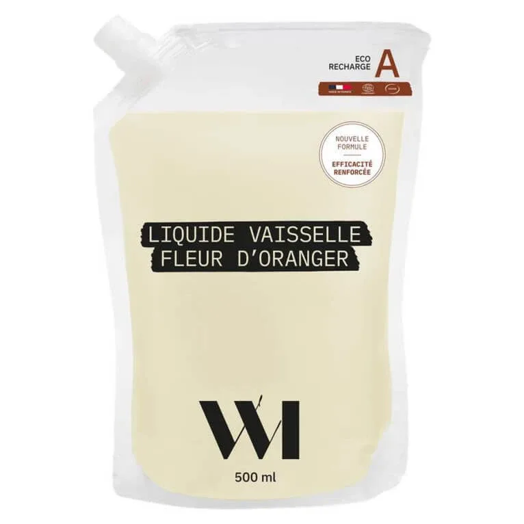 WHATMATTERS Lichid de spălat vase cu aromă de floare de portocal ECO, reîncărcabil, 500 ml — preț și oferte