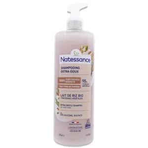 NATESSANCE ȘAMPON EXTRA DELICAT CU LAPTE DE OREZ ECOLOGIC 500 ML