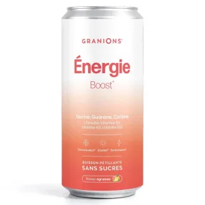 GRANIONS ENERGIE BĂUTURĂ SPUMANTĂ FĂRĂ ZAHĂR CU AROMĂ DE CITRICE 330 ML