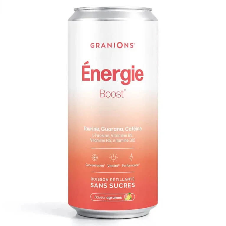GRANIONS ENERGIE BĂUTURĂ SPUMANTĂ FĂRĂ ZAHĂR CU AROMĂ DE CITRICE 330 ML — preț și oferte
