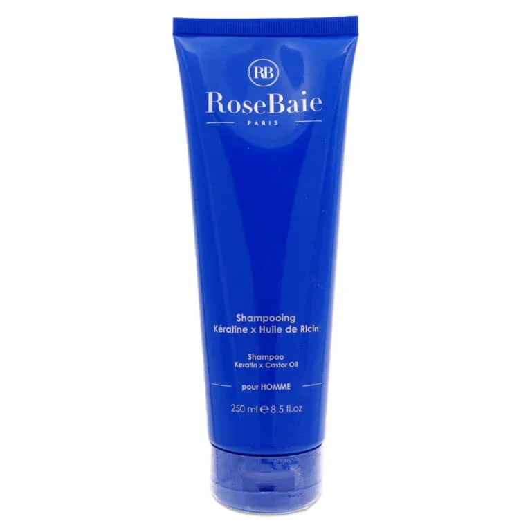 ROSE BAIE PENTRU BĂRBAȚI – ȘAMPON CU KERATINĂ ȘI ULEI DE RICIN 250 ML — preț și oferte