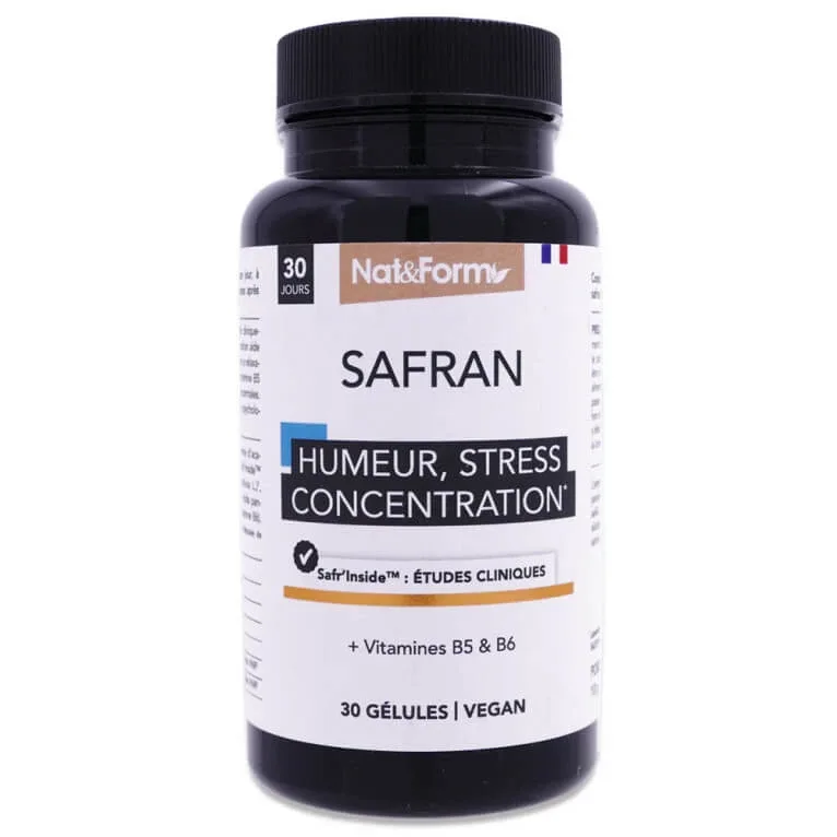 NAT&FORM SAFRAN PENTRU STARE DE SPIRIT ȘI STRES 30 DE CAPSULE — preț și oferte