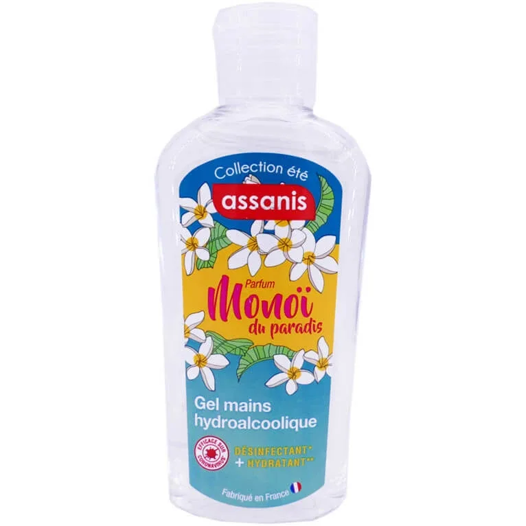 ASSANIS GEL DE MÂINI HIDROALCOOLIC CU PARFUM DE MONOI 80 ML — preț și oferte