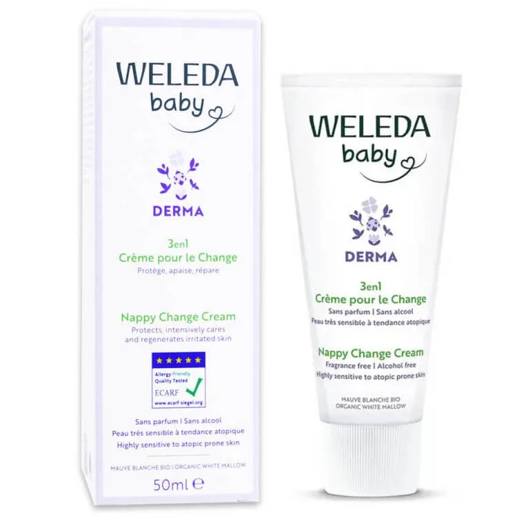 WELEDA BABY DERMA 3 ÎN 1 CREMĂ PENTRU SCHIMBAREA SCUTECULUI 50 ML — preț și oferte