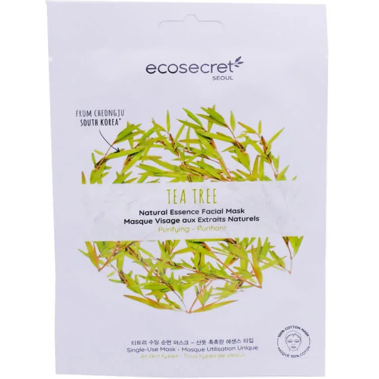 ECOSECRET TEA TREE MASCA DE BUMBAC 20 ML — preț și oferte