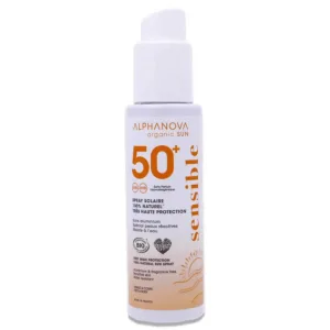 ALPHANOVA BIO SPRAY DE PROTECȚIE SOLARĂ SPF50+ PENTRU PIELE SENSIBILĂ 100G