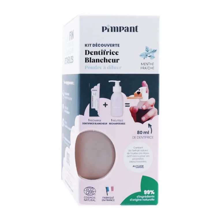 PIMPANT KIT DE DESCOPERIRE PASTĂ DE DINȚI ALBITOARE CU MENTĂ PROASPĂTĂ — preț și oferte