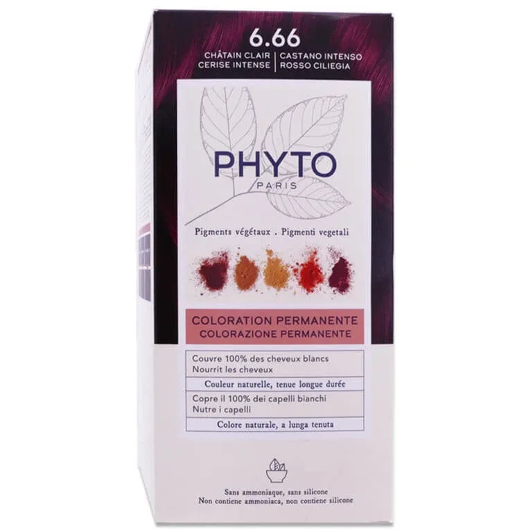Vopsire permanentă cu plante, șaten deschis 6.66 Phyto — preț și oferte