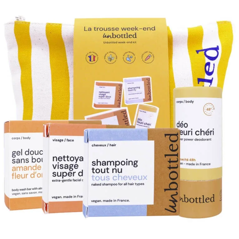 TRUSĂ DE WEEK-END UNBOTTLED CU 4 PRODUSE DE ÎNGRIJIRE — preț și oferte