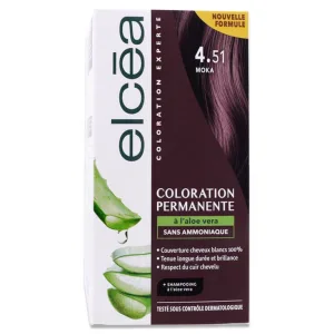 ELCEA VOPSEA DE PĂR PERMANENTĂ CU ALOE VERA MOKA Nr. 4.51