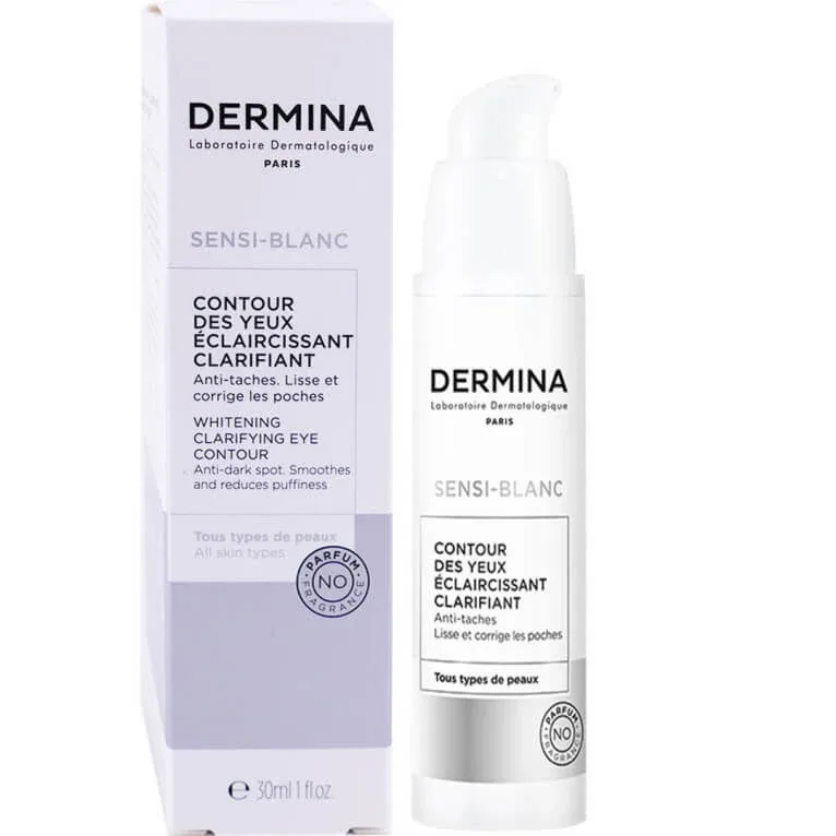 DERMINA SENSI-BLANC CONTUR DE OCHI ILUMINATOR ȘI CLARIFICATOR 30 ML — preț și oferte