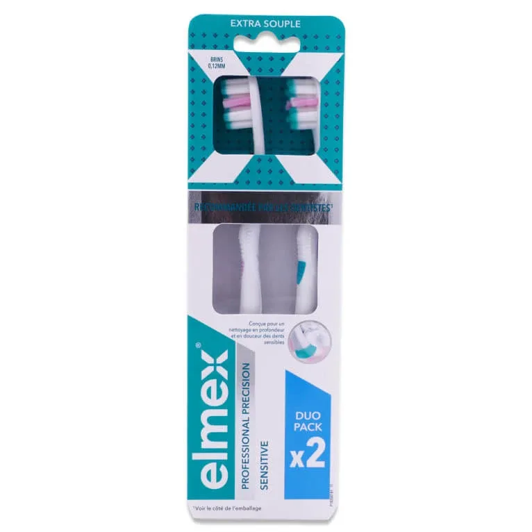 ELMEX SENSITIVE PRECISION – Set de 2 periuțe de dinți moi — preț și oferte