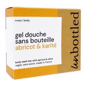 GEL DE DUȘ FĂRĂ AMBALAJ, CU AROMĂ DE CAISĂ ȘI UNT DE KARITÉ, 110 G