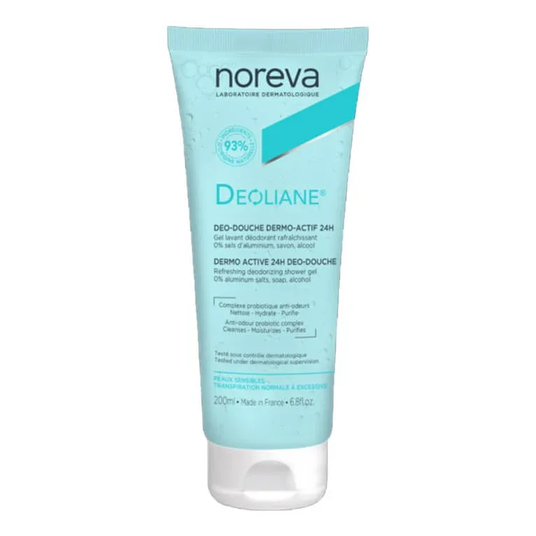 NOREVA DEOLIANE DEZODORANT DE DUȘ DERMO-ACTIV 24 ORE 200 ML — preț și oferte
