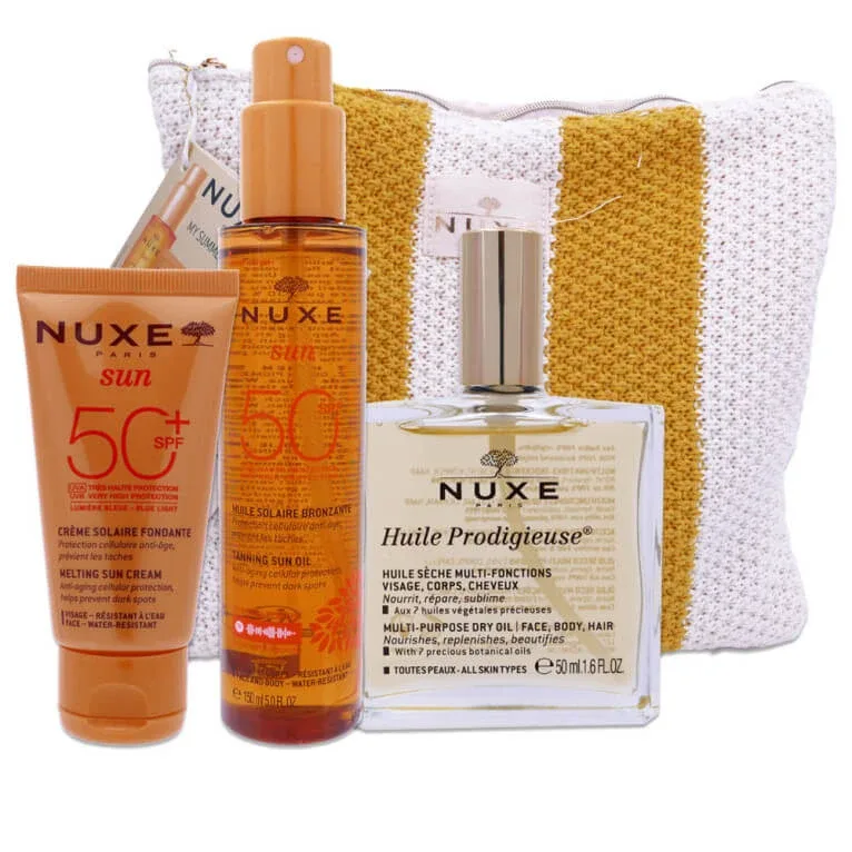 NUXE SET DE TRUSĂ „MY SUMMER ESSENTIALS” CU 3 PRODUSE DE ÎNGRIJIRE — preț și oferte