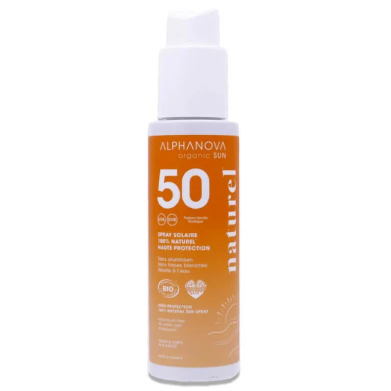 ALPHANOVA BIO SPRAY DE PROTECȚIE SOLARĂ SPF50 NATURAL 100G — preț și oferte