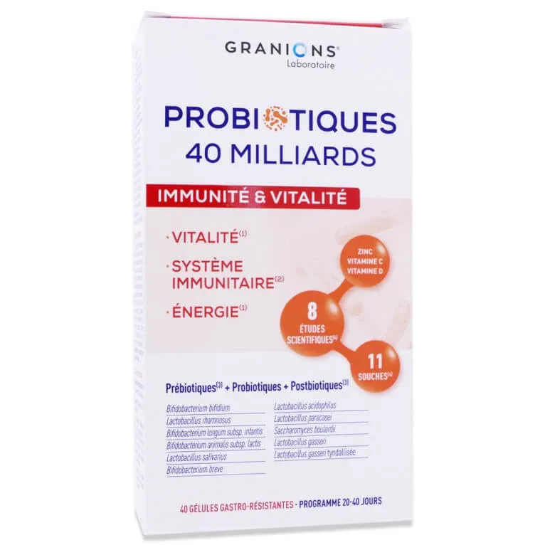 GRANIONS PROBIOTICE 40 DE MILIARDE – IMUNITATE ȘI VITALITATE – 40 DE CAPSULE — preț și oferte