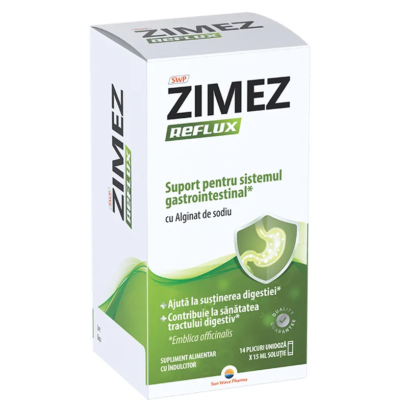Zimez Reflux, Sun Wave Pharma | 14 plicuriicuri x 15 ml — preț și oferte