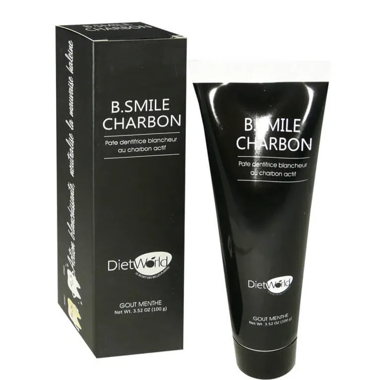 B.SMILE PASTĂ DE DINȚI CU CĂRBUNE, AROMĂ DE MENTĂ, 100 g, DIET WORLD — preț și oferte