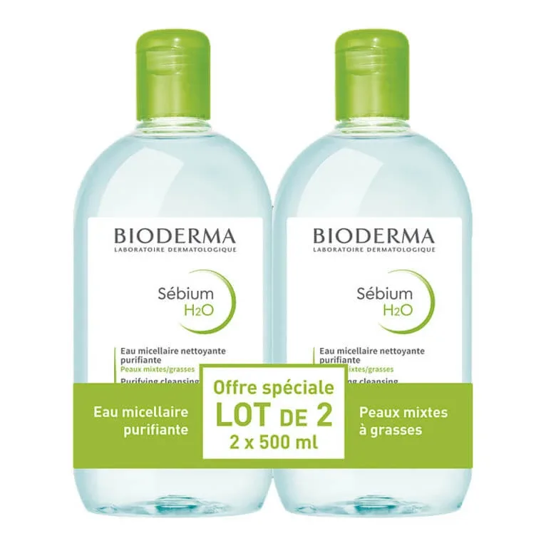BIODERMA SEBIUM H2O SET DE 2 * 500 ml! MAXIM 3 PE COMANDĂ! — preț și oferte
