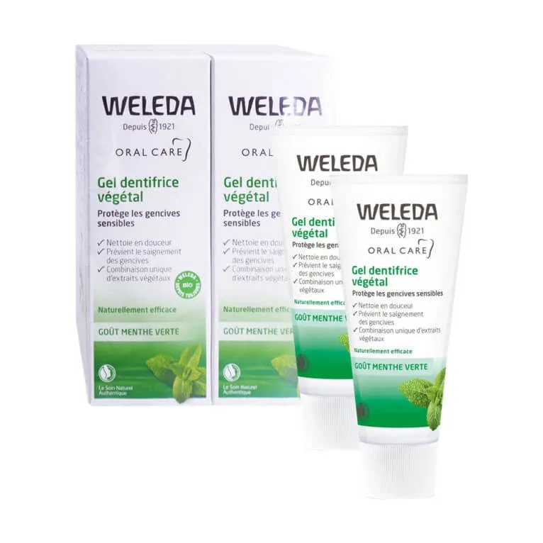 WELEDA BIO GEL DE DINȚI PE BAZĂ DE PLANTE, SET DE 2 X 75 ML — preț și oferte