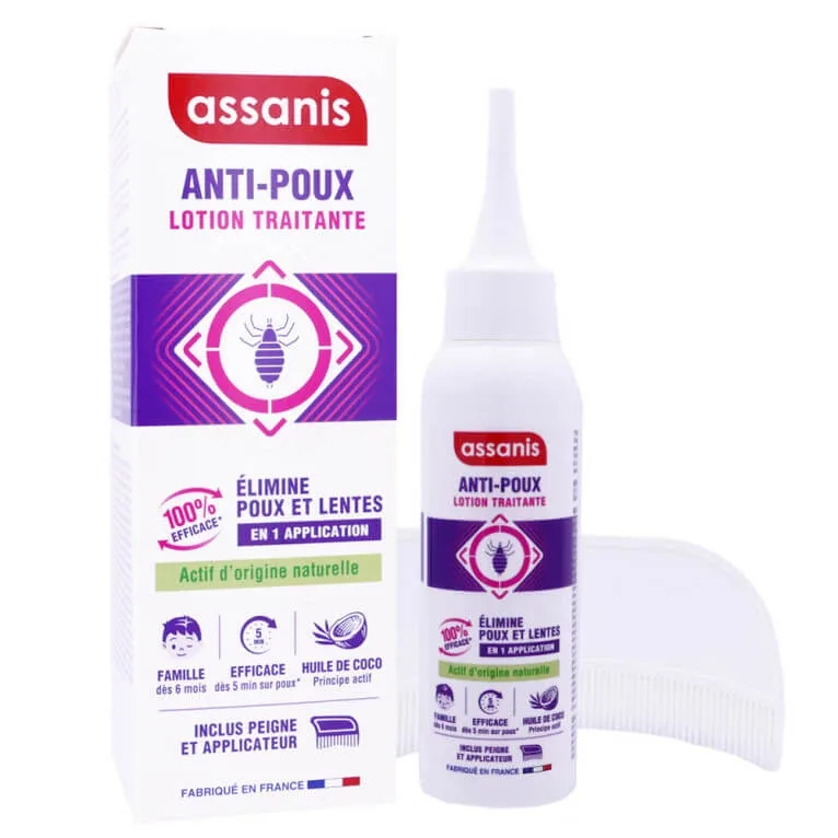 ASSANIS LOȚIUNE DE TRATAMENT ÎMPOTRIVA PĂDUCHILOR 100 ML + PIEPTENE — preț și oferte