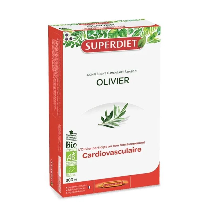 Superdiet Olive Organic Cardiovascular 20 fiole 15ml — preț și oferte