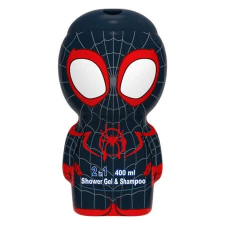 Gel de dus si sampon tip figurina 2D Miles Morales, 3 ani+, 400 ml, Air-Val — preț și oferte