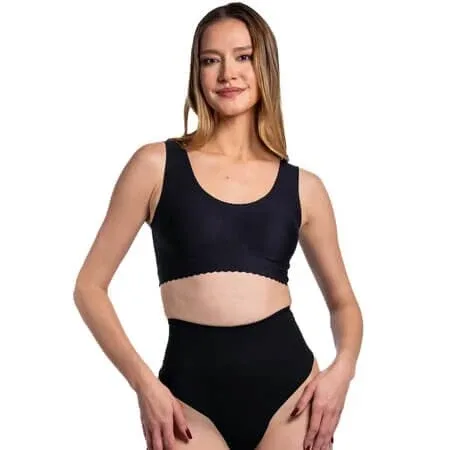 Lenjerie intima compresiva cu talie inalta, S, Negru, Tanga, 1 bucata, Norseli — preț și oferte