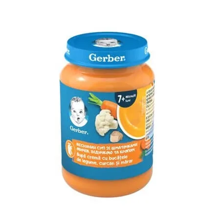 Supa crema de curcan cu marar, 190 g, Gerber — preț și oferte
