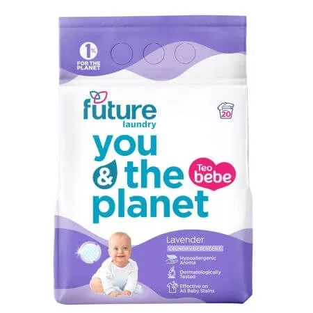Detergent pudra de rufe pentru bebelusi, Lavender, 1.5 kg, Future — preț și oferte