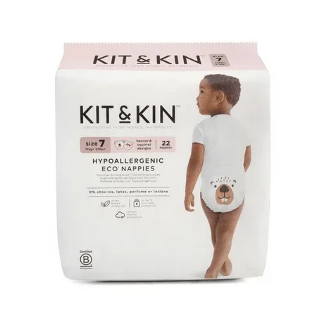 Scutece hipoalergenice Eco, Marimea 7, 17kg+, 22 bucati, Kit&Kin — preț și oferte
