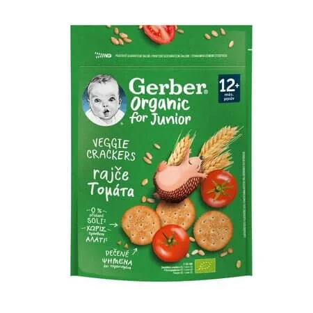 Tomato Cracker Organic, 100 g, Gerber — preț și oferte